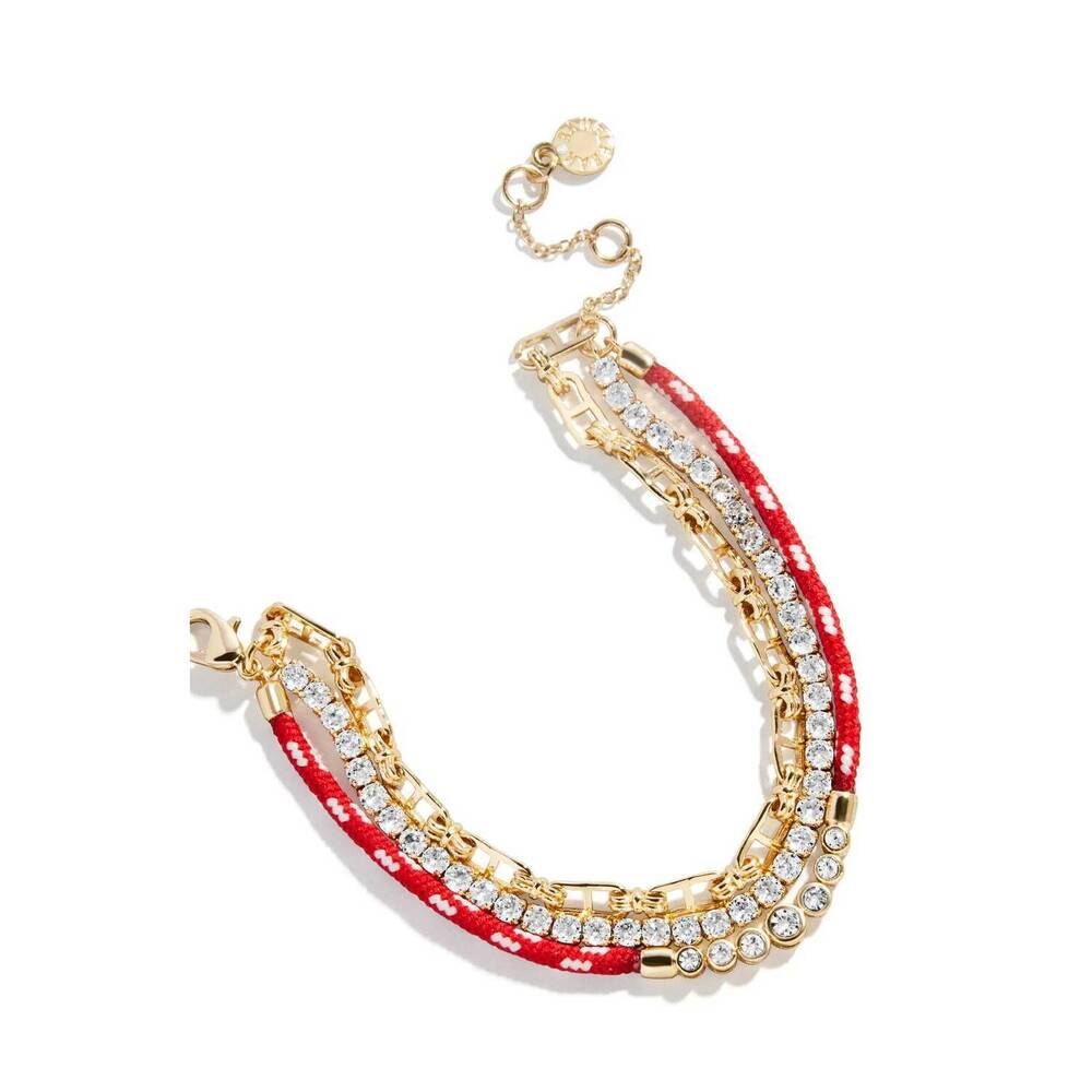 NEW BAUBLEBAR rowan layered bracelet in red and gold - Picture 3 of 5
